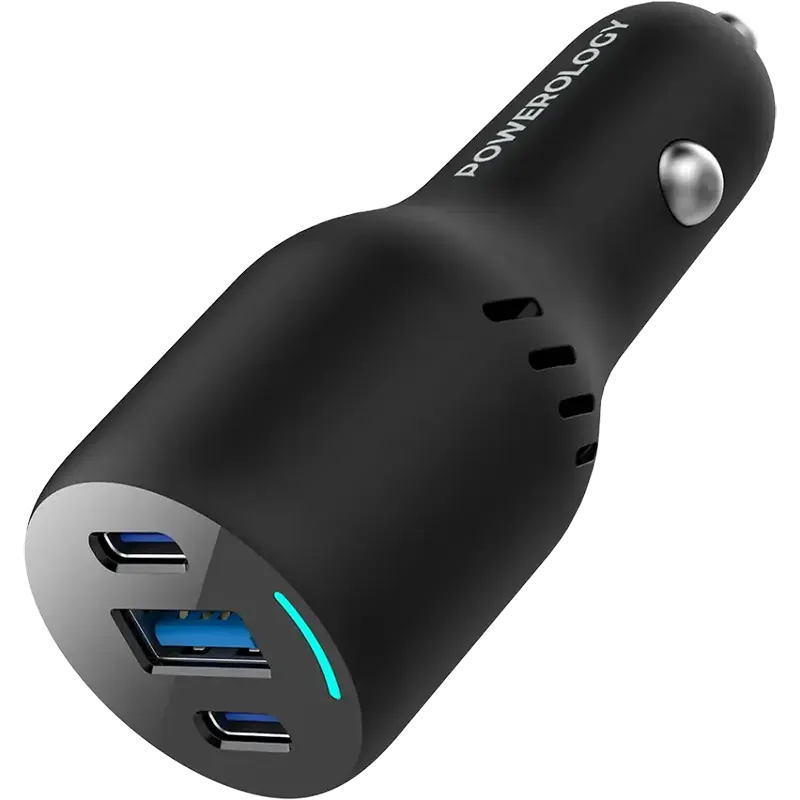 Powerology Pd65w+ Qc 18w + Type C Extendable Cable 20w Dual Ports Car Charger 1m 1 Mascom International.webp